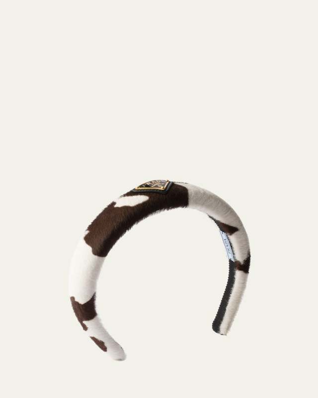 Cow-Print Calf Hair Headband